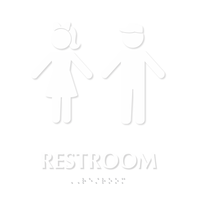 Unisex Restroom Braille Sign