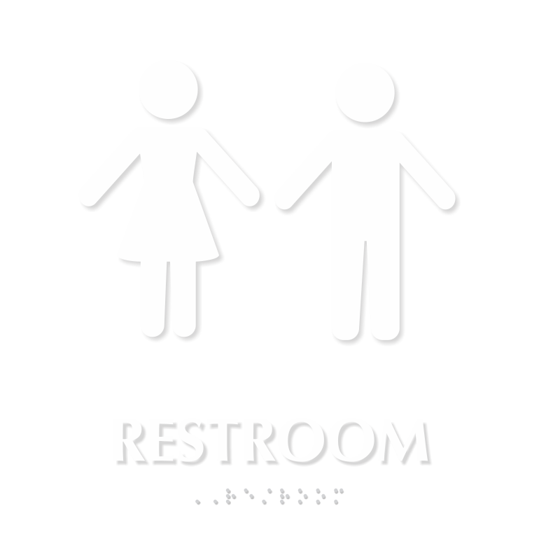 Unisex Restroom Braille Sign