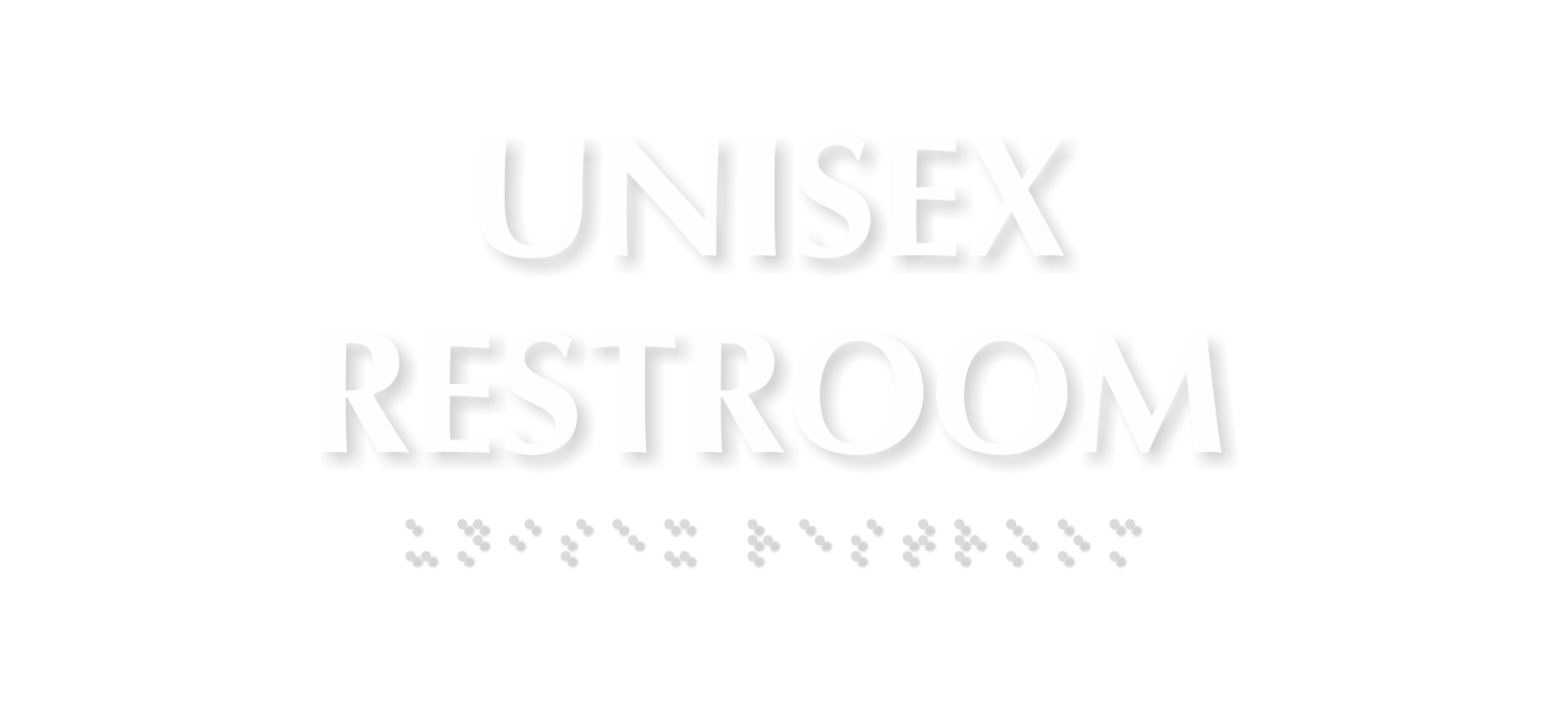 Unisex Restroom TactileTouch Braille Sign