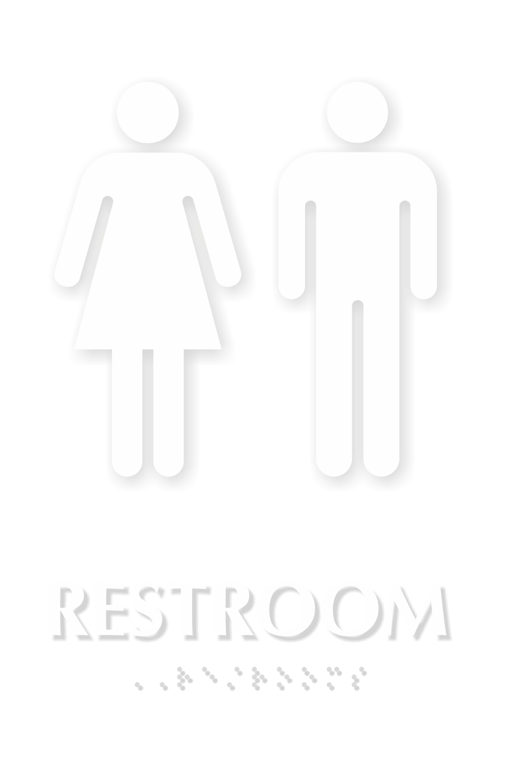 Unisex Restroom TactileTouch Braille Sign