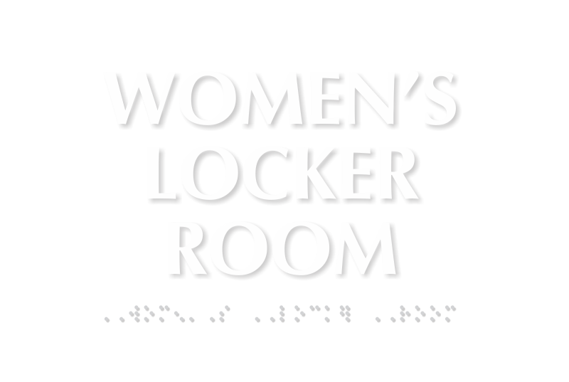 Women's Locker Room TactileTouch Braille Sign