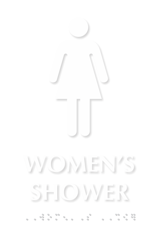 Women Shower TactileTouch Braille Door Sign