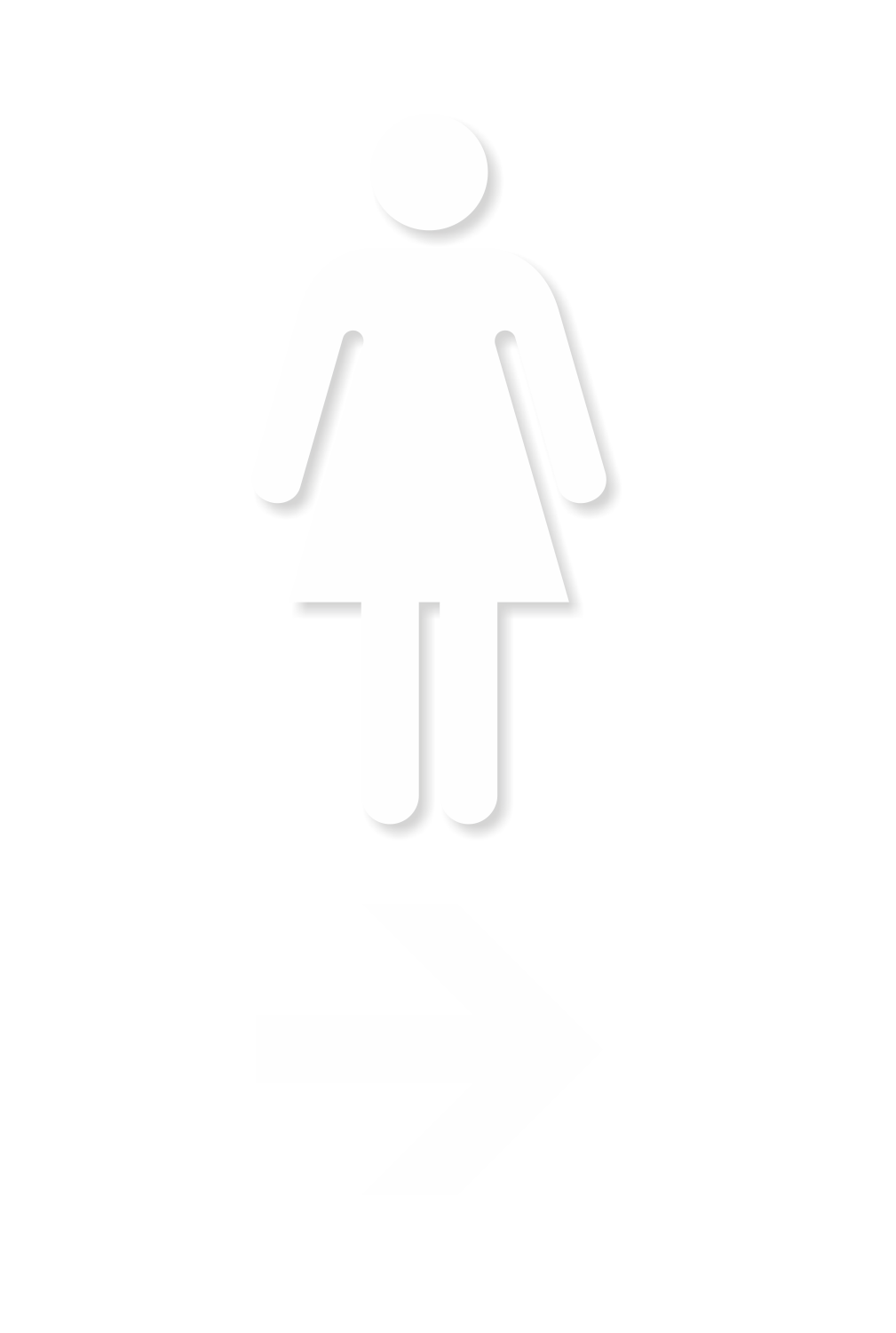 Women Bathroom TactileTouch Directional Sign