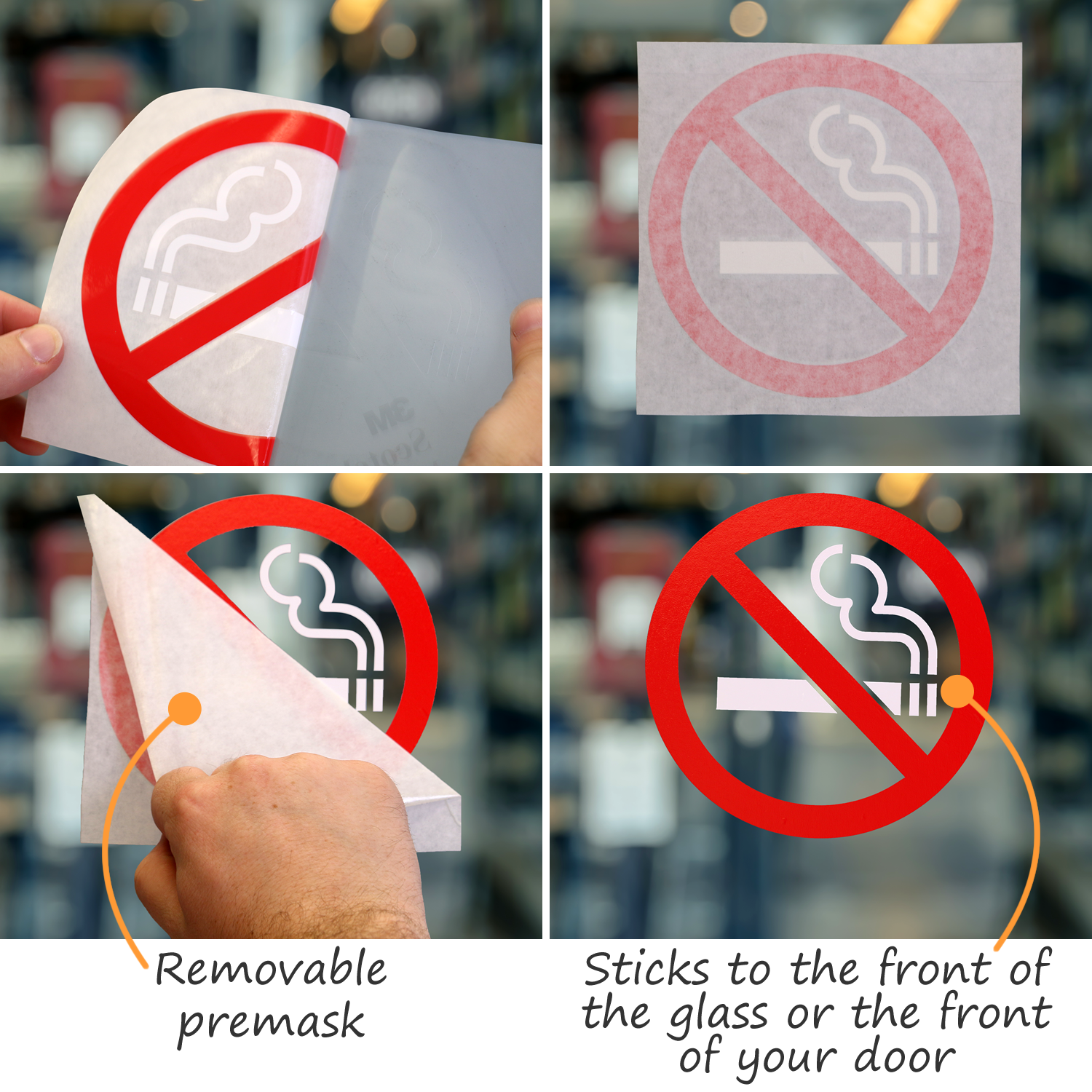 Die Cut No Smoking Glass Decal Labels Sku Lb 1740 - authorized personnel only sign decal roblox