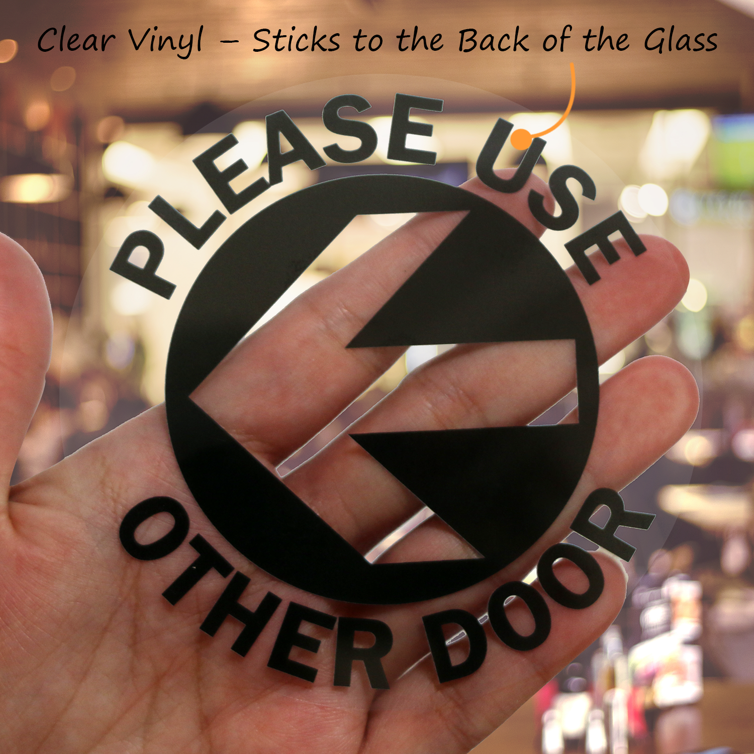Details about   Please Use Other Door Left or Right Arrow Business Shop Office Sticker Vinyl 