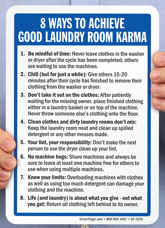 Good Laundry Room Karma Sign Sku S2 1276