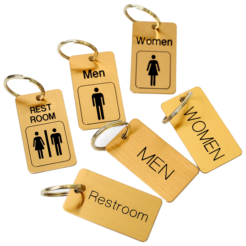 Brass Engraved Double Sided Women Key Tags or Key Chains, SKU: SE-5376