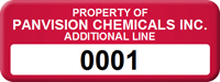 Asset Label Property of Company Name with Numbering
