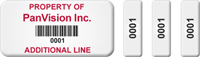 Multipart 4 in 1 Barcode Asset Tag  Asset Tag