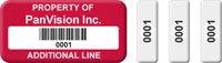 Customized Colored Multipart 4 in 1 Barcode Asset Tag