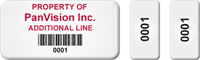 Multipart 3 in 1 Customized Barcode Asset Tag