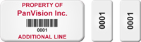 Barcode Multipart 3 in 1 Asset Tag