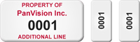 Multipart 3 in 1 Customized Asset Tag with Numbering