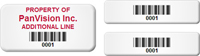 Multipart 3 in 1 Customizable Barcode Tag