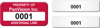Custom Multipart 3 in 1 Asset Tag with Numbering