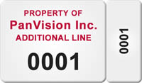 Customized 2 Part Barcode Asset Tag