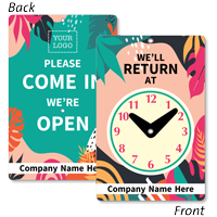 Come In We Are Open Custom Be Back Clock Sign