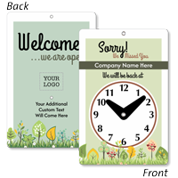 Custom We Missed You Be Back Clock Sign