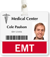EMT Badge Buddy For Horizontal ID Cards