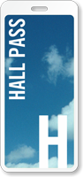 School Hall Pass ID with Blue Sky Design