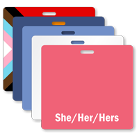 She Hers Her  Badge Buddy Horizontal