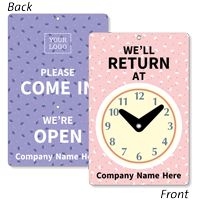 We Will Return At This Hour Be Back Custom Clock Sign