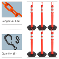 Reflective Delineator 6 Pack and Chain Kit