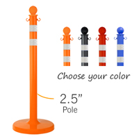 Pole Stanchions With DOT Stripes
