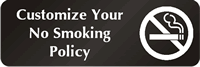 Custom No Smoking Sign with Symbol