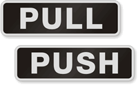 Pull Push Set Sign