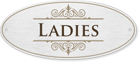 Ladies DiamondPlate™ Door Sign