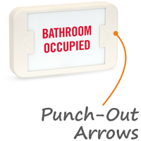 Bathroom Occupied LED Sign with Battery Backup