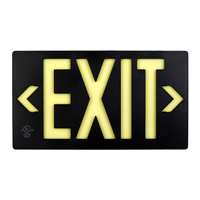 Black Molded Photoluminescent Exit Sign