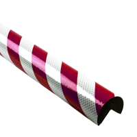 A+ Extra Thick Corner Guard Reflective Silver/Red Self Adhesive