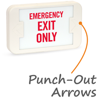 Emergency Exit Only LED Exit Sign with Battery Backup