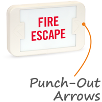 Fire Escape LED Exit Sign with Battery Backup