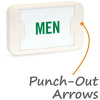 Men, LED Sign with Battery Backup