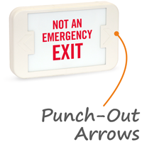 Not An Emergency LED Exit Sign with Battery Backup