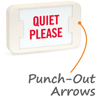 Quiet Please LED Sign with Battery Backup