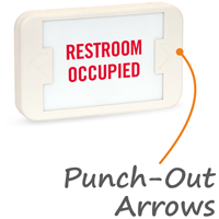 Restroom Occupied LED Sign with Battery Backup