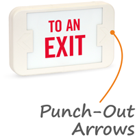 To An Exit LED Exit Sign with Battery Backup