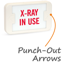 X Ray In Use Exit Sign with Battery Backup