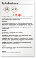 Hydrofluoric Acid Large GHS Chemical Label