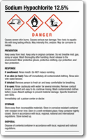 Sodium Hypochlorite 12.5% Chemical GHS Label, 7.75in. x 4.75in.
