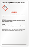 Sodium Hypochlorite Large GHS Chemical Label