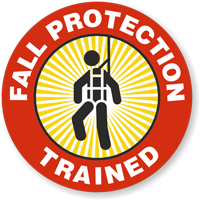 Fall Protection Trained Hard Hat Decals