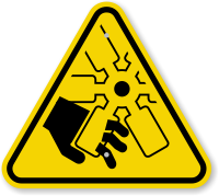 ISO Cutting Hand Engine Fan Symbol Warning Sign