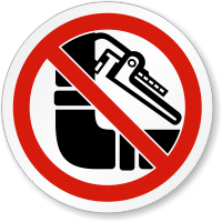 Do Not Disturb Pipe Insulation ISO Prohibition Sign