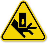 ISO Hand Crush Force From Above Symbol Sign