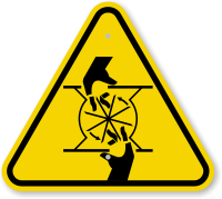 ISO Pinch Point Symbol General Hazard Sign